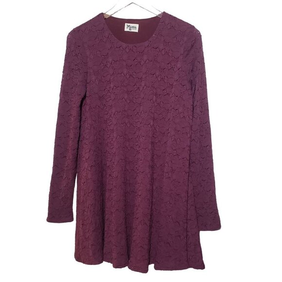 Show Me Your Mumu Tyler Tunic Crochet Lace Purple Long Sleeve Womens Medium - Picture 1 of 8